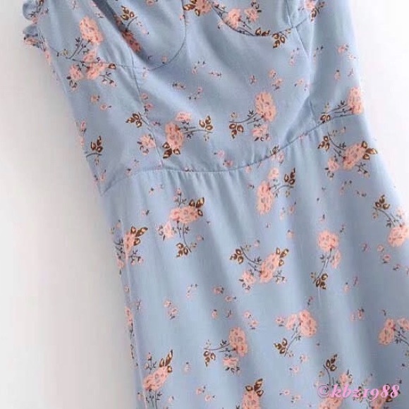 REFORMATION Nikita Blue Midi Dress Avignon Floral - Picture 8 of 16